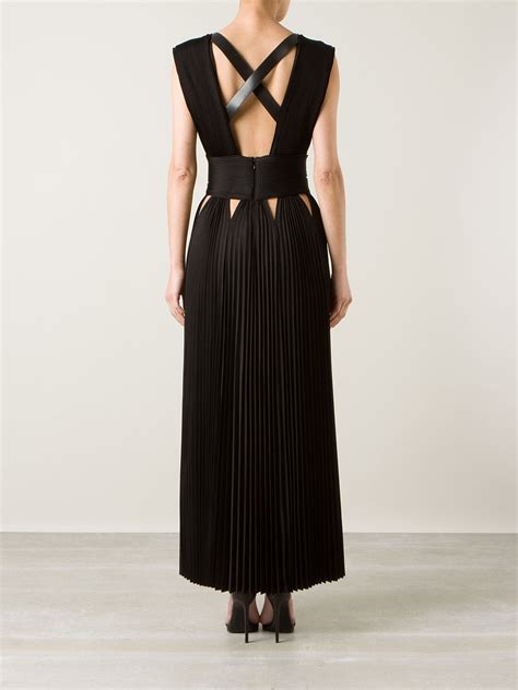 black givenchy dress|Givenchy pleated dress.